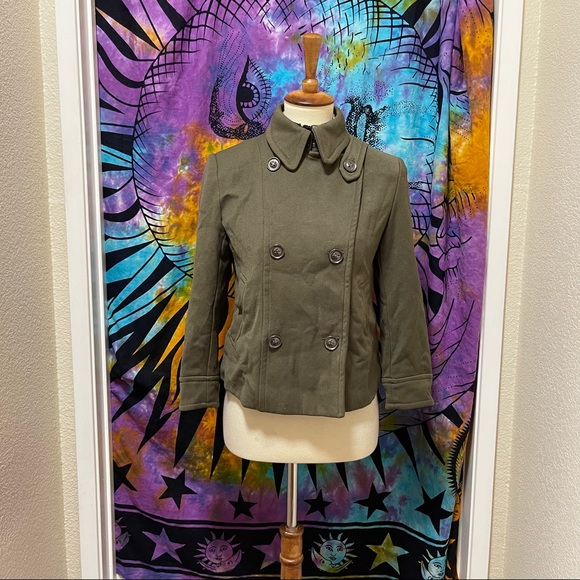 🌈 Lovely modern button pea coat - Picture 3 of 13